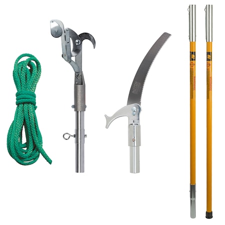 Notch Equipment 12 ft pole saw set with 15 blade & pruner head 40209